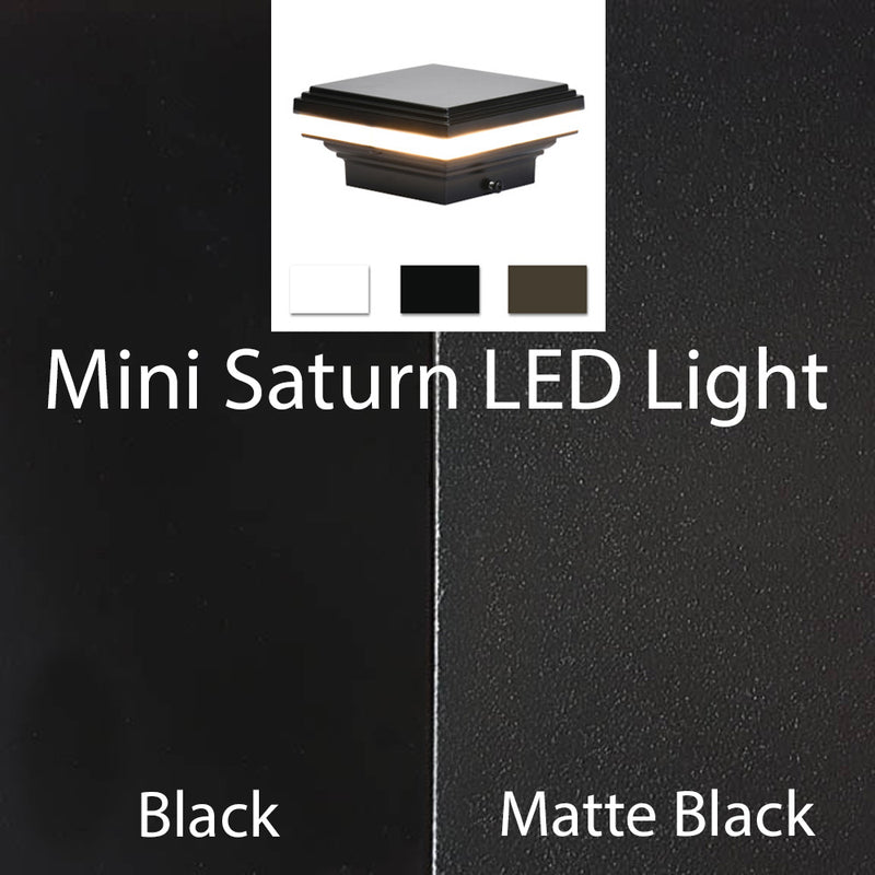 2x2 - 3x3 Mini Saturn Low Voltage LED Post Cap Light (fits 2", 2.5", 3" posts)