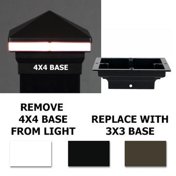 3x3 Iris Low Voltage LED Post Cap Light
