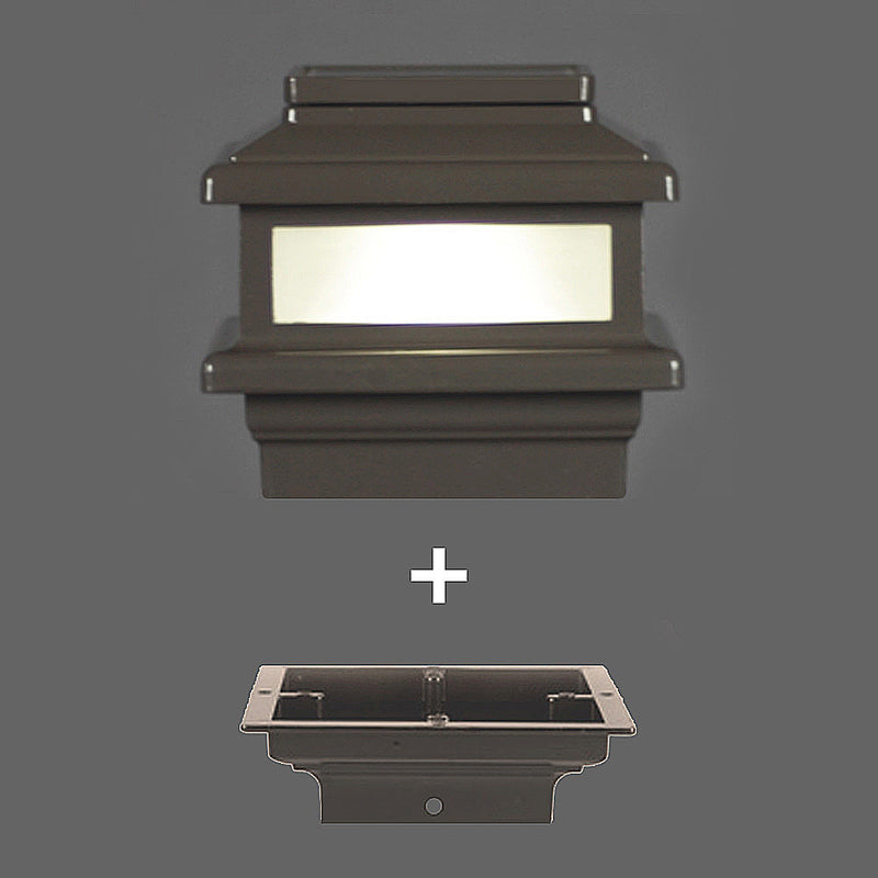 MaciMae Solar Deck Light with 3x3 Adapter -Black, Bronze, White