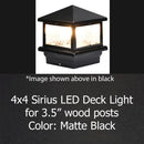 4x4 Sirius LED Deck Light for 3-1/2" Wood Posts