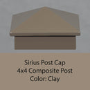 4x4 Sirius Metal Deck Cap (for 4-3/8 to 4-5/8" Posts)