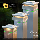 Lumineer 4x4 Smart Solar Post Cap - White (3.5", 4", 4.25" Post)