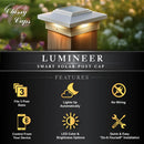 Lumineer 4x4 Smart Solar Post Cap - White (3.5", 4", 4.25" Post)