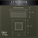 Lumineer 4x4 Smart Solar Post Cap - White (3.5", 4", 4.25" Post)