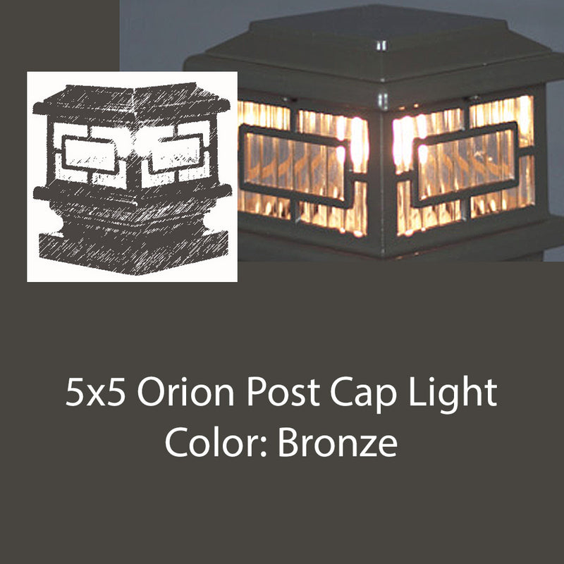 Orion LED Low Voltage Post Cap Light for 5x5 Vinyl Post