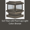 Titan LED Post Cap Light for 5x5 Vinyl Posts
