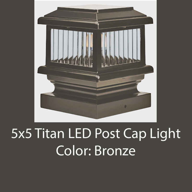 Titan LED Post Cap Light for 5x5 Vinyl Posts