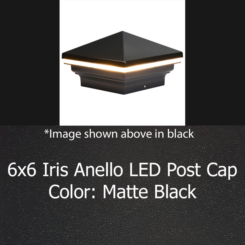 Iris Anello LED Low Voltage Deck Light for 6x6 Posts (5-1/2", 6" 6-1/2")