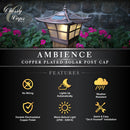 Ambience 4x4 Solar Post Cap Light - Copper