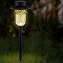 Black Solar Pathway Lights - Stainless Steel - 2Pk