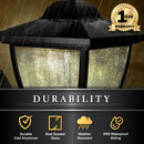 Eleganté Solar Wall/Post Lamp - Black Aluminum