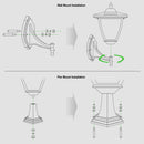 Eleganté Solar Wall/Post Lamp - Black Aluminum