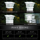 Fairmont 4x4 -5x5 Solar Post Cap and Wall Light White