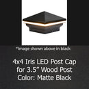 Iris Anello LED 4x4 Post Cap Light for 3-1/2" Wood Posts