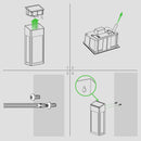 Lancaster Solar Post and Wall Light - Black Aluminum with Warm White LEDs 2Pk