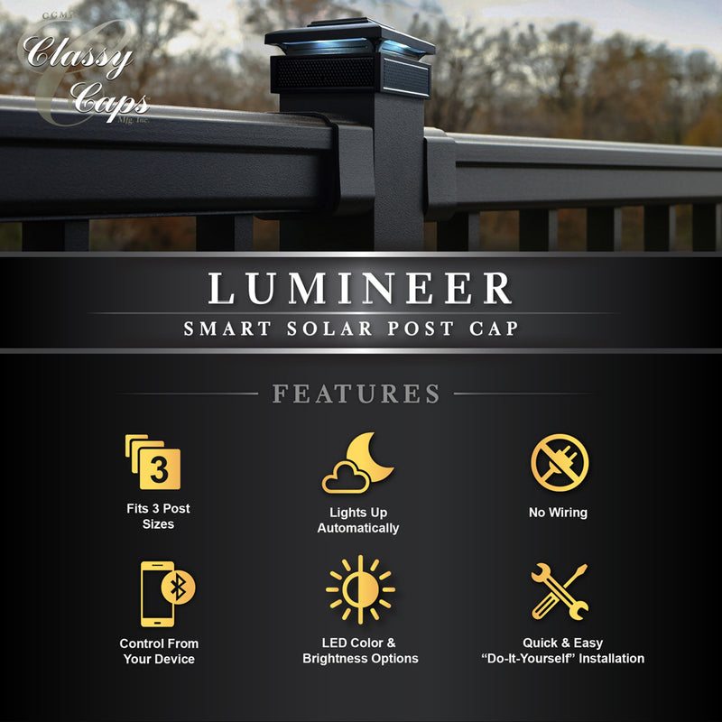 Lumineer 4x4 Smart Solar Post Cap