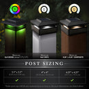 Lumineer 4x4 Smart Solar Post Cap - Black (3.5", 4", 4.25" Post)