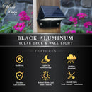 Metal Solar Deck, Post and Wall Light - 2 Pack