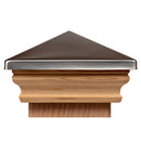 Cambridge Metal Top Post Cap (4x4, 5x5, 6x6) Stainless, Pewter, Black or Copper