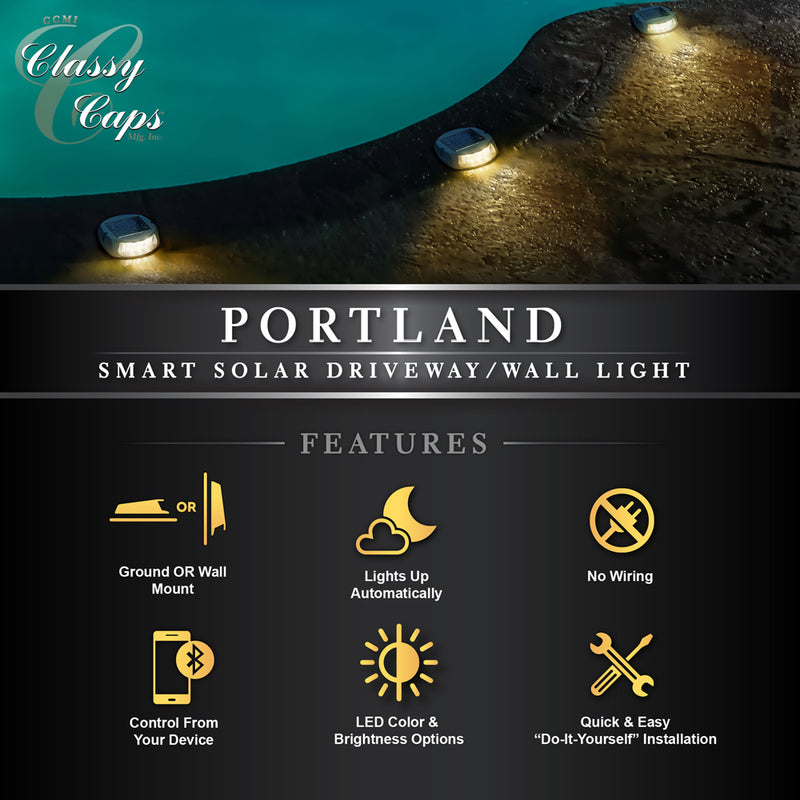 Portland Smart Solar Driveway/Pathway/Wall Light