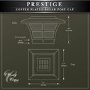 Prestige 4x4 Solar Post Cap Light - Copper Plated