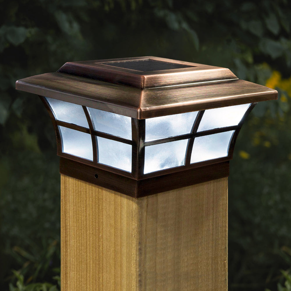 Prestige 6x6 Solar Post Cap Light Copper Plated for 5 1 2