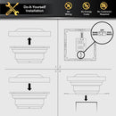 Regal PVC Solar Post Cap Light 4x4-5x5 White