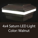 Saturn 4x4 LED Post Cap Light for 4" Metal or Vinyl Posts