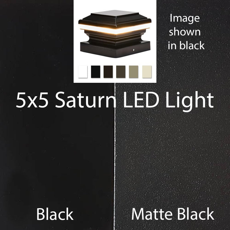 Saturn 5x5 LED Deck Light for 5" Vinyl Post