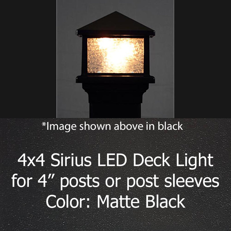 Sirius LED Deck Light 4x4 Metal or Vinyl Posts