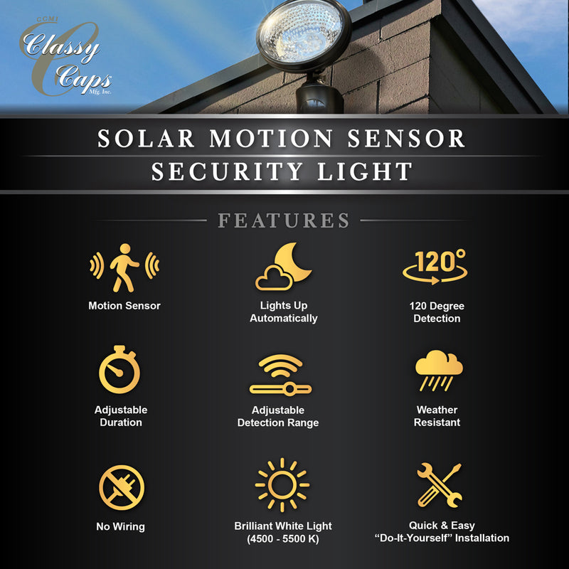Solar Security Spotlight with Motion Sensor