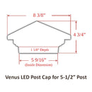 Venus 6x6 LED Low Voltage Deck Light for 5-1/2" or 6" Posts