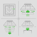 Wellington Solar Post Cap with adapters for 4x4 - 5x5 Posts