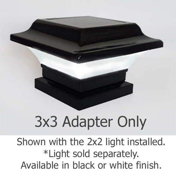 3x3 Imperial Post Cap Adapter - 3, 4, 8 Pack