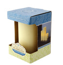 3x5 Melted Wax Pillar Ivory Flameless Candle with Timer (2 Pack)