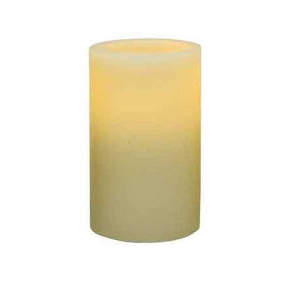 3x5 Flat Top Pillar Ivory Wax Flameless Candle with Timer (2 Pack)