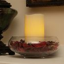 3x6 Melted Wax Pillar Ivory Flameless Candle with Timer (2 Pack)