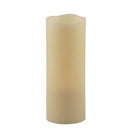 3x8 Melted Wax Pillar Ivory Flameless Candle with Timer (2 Pack)