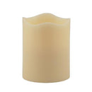 4x5 Melted Wax Pillar Ivory Flameless Candle with Timer (2 Pack)
