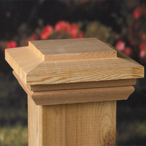 Hatteras 4x4 Flat Top Wood Post Cap for 3.5" Wood Posts
