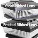 Pyramid Plastic 6x6 Solar Cap Light -Espresso or Hammered Brown for 5-1/2 to 6" Post