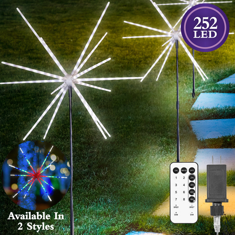 Sparkler LED Garden Lights with Remote - Set of 2 Lights