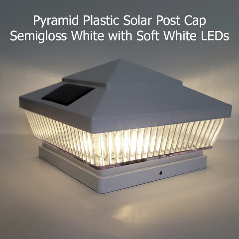 Pyramid Plastic Solar Cap Light - Tan or White for 4-1/2 to 5" Post