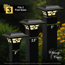 Kingston Black Solar Post Cap Light - 2", 2.5", 3" Rails