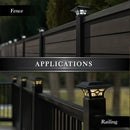 Kingston Black Solar Post Cap Light - 2", 2.5", 3" Rails
