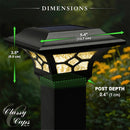 Kingston Black Solar Post Cap Light - 2", 2.5", 3" Rails
