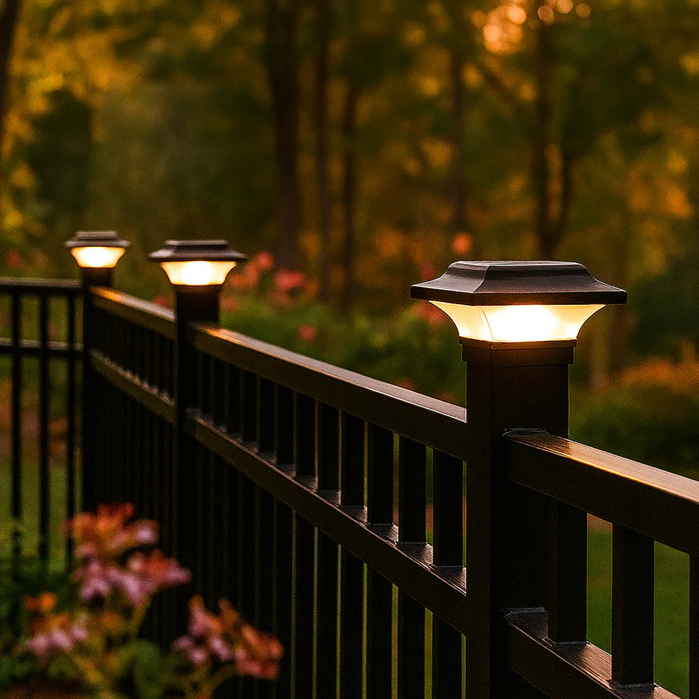 Imperial Solar Post Cap Light – 2x2 Black, image size:1000x1000