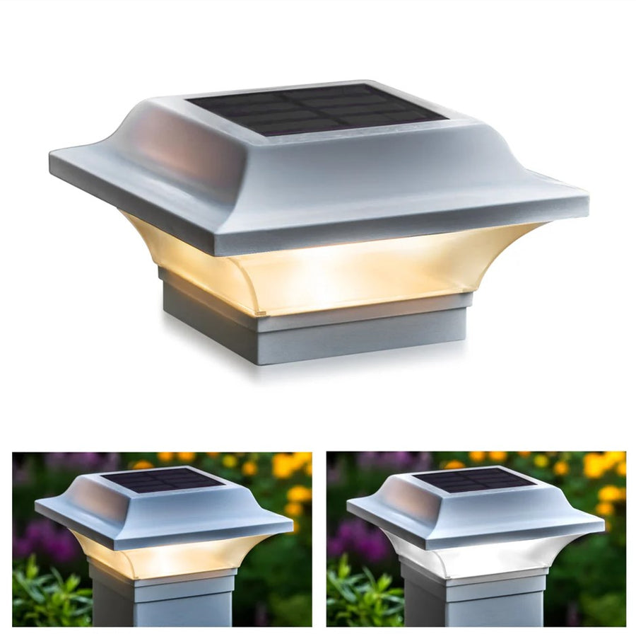Imperial Solar Post Cap Light – 2x2 White, image size:900x903