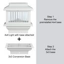 Conversion Base for Aurora Deck Lights - 3x3 Posts (2 or 3 Pack)