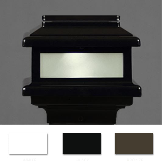 MaciMae Solar Deck Light with 3x3 Adapter -Black, Bronze, White